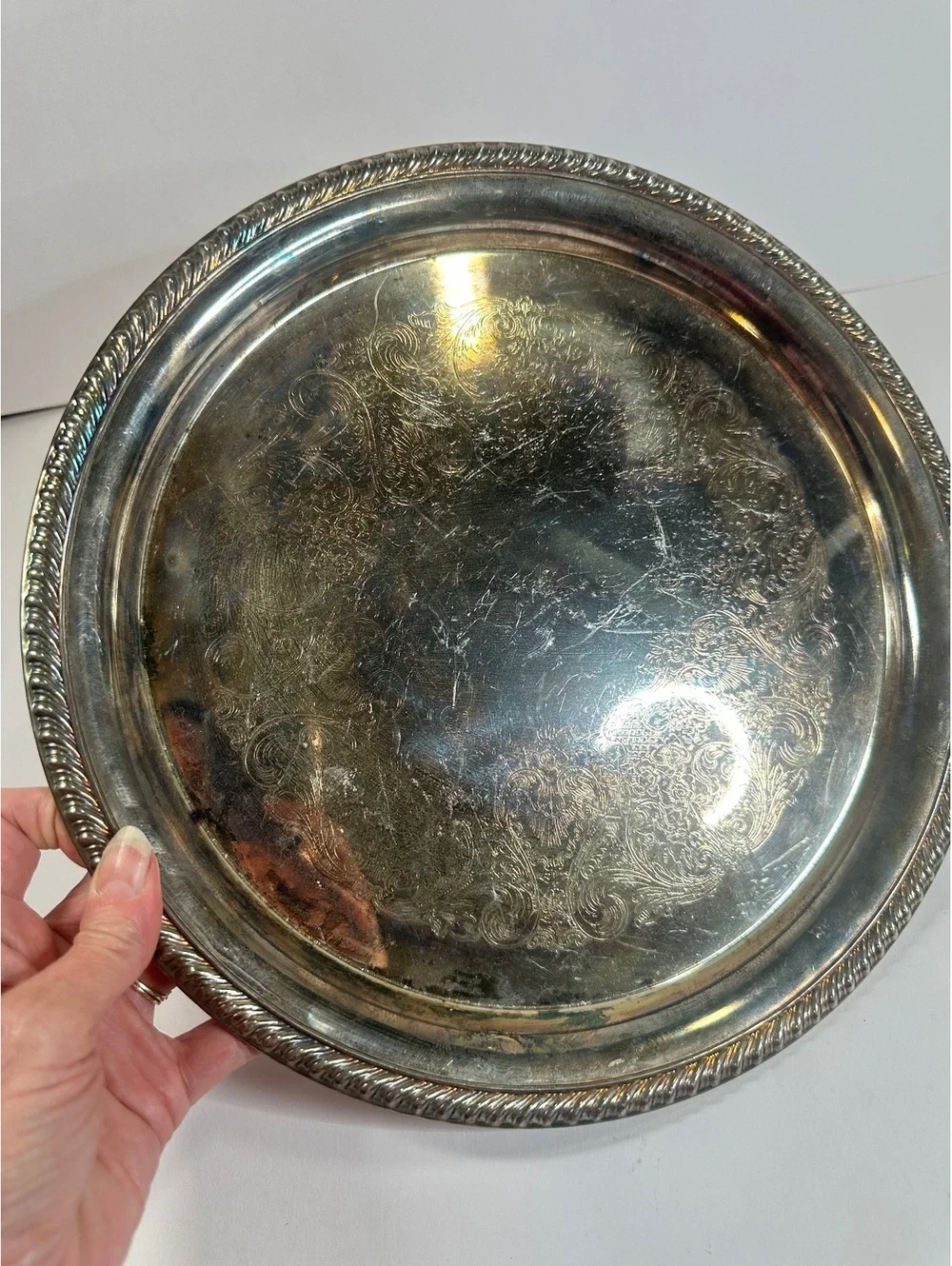 Vtg International Silver Co 4 Piece Tea Set Creamer Sugar Tray Victorian Decor